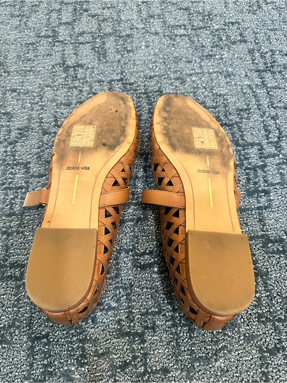 Dolce Vita Bodey Classic Woven Mary Jane Flats in Tan - Picture 4 of 5